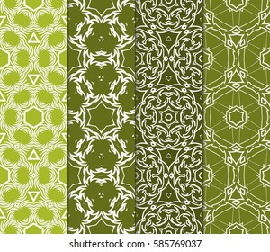 set of Modern abstract floral pattern. vector illustration. for invitation, wallpaper