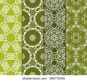 set of Modern abstract floral pattern. vector illustration. for invitation, wallpaper