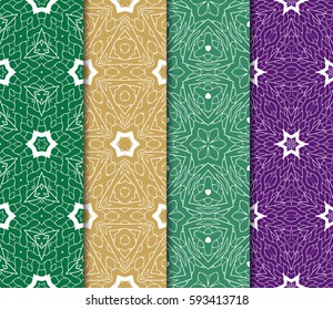 set of Modern abstract floral pattern. vector illustration. for invitation, wedding, wallpaper, fabric textile