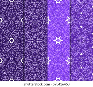 set of Modern abstract floral pattern. vector illustration. for invitation, wedding, wallpaper, fabric textile