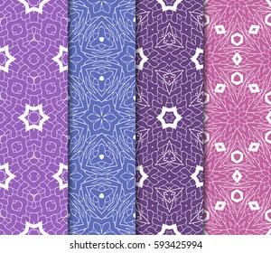 set of Modern abstract floral pattern. vector illustration. for invitation, wedding, wallpaper, fabric textile
