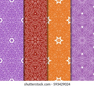 set of Modern abstract floral pattern. vector illustration. for invitation, wedding, wallpaper, fabric textile