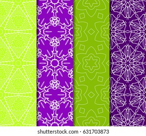 set of Modern abstract floral pattern. vector illustration. for invitation, fabric, wallpaper