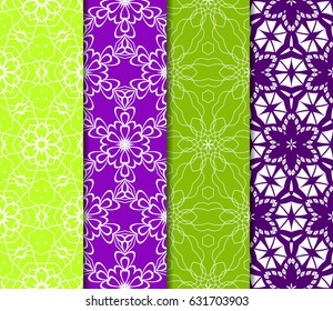 set of Modern abstract floral pattern. vector illustration. for invitation, fabric, wallpaper
