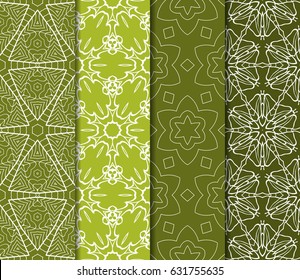 set of Modern abstract floral pattern. vector illustration. for invitation, fabric, wallpaper