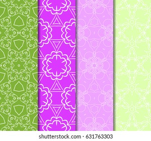 set of Modern abstract floral pattern. vector illustration. for invitation, fabric, wallpaper