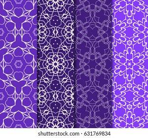 set of Modern abstract floral pattern. vector illustration. for invitation, fabric, wallpaper