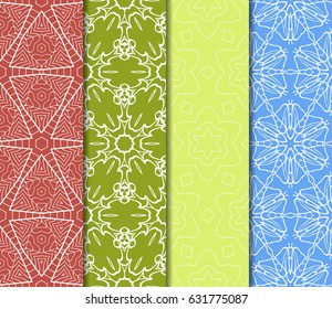 set of Modern abstract floral pattern. vector illustration. for invitation, fabric, wallpaper