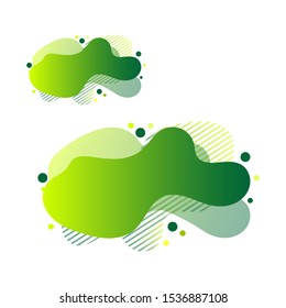 Set modern abstract geometric liquid banner flat design template