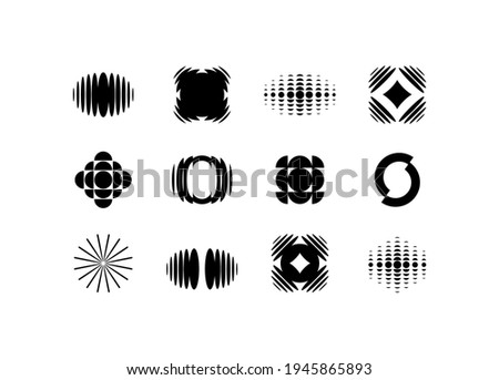 Set of modern abstract geometric shapes. Trendy minimal graphic elements for your unique design.
