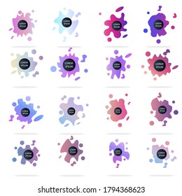 Set of modern abstract graphic elements. Gradient abstract banners with different shapes. Template for the design, logo, flyer banner, presentation. Vector illustration

