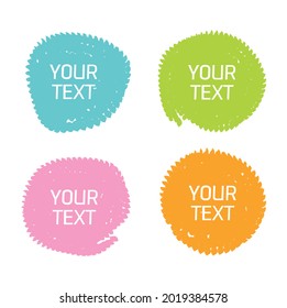 Set of modern abstract graphic elements circles hand drawn banner vector