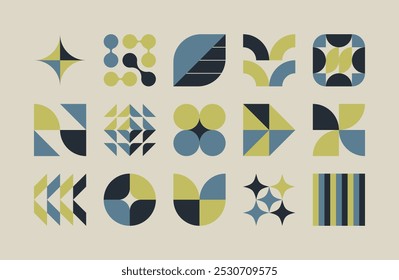 set of modern abstract graphic vector elements