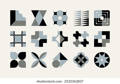 Set of modern abstract graphic vector elements