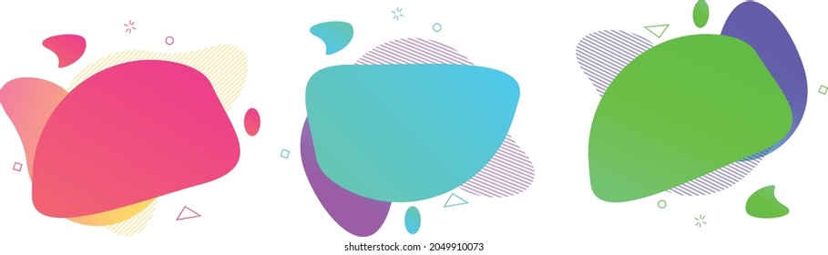 Conjunto de gráficos abstractos modernos con líneas de gradientes de menor opacidad para su uso en volantes web en diseños y presentaciones de logotipos