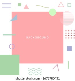 Set of modern abstract halftone and memphis style elements for posters, banners, flyers, leaflets, backgrounds and other design