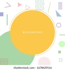 Conjunto de modernos elementos abstractos de estilo medio y memphis para carteles, pancartas, volantes, folletos, fondos y otros diseños