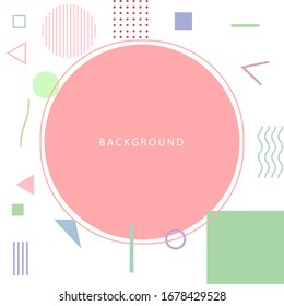 Set of modern abstract halftone and memphis style elements for posters, banners, flyers, leaflets, backgrounds and other design