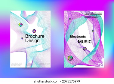 Set von modernen abstrakten musikalischen Hintergründen. Soundflyer zum Erstellen eines modischen Covers, Banners, Poster, Booklet.