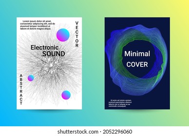 Set modern abstract musical, great design for any purposes. Business abstract presentation concept. Web banner layout template. Technology vector illustration. Music abstract background.

