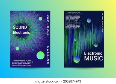 Set modern abstract musical, great design for any purposes. Business abstract presentation concept. Web banner layout template. Technology vector illustration. Music abstract background.

