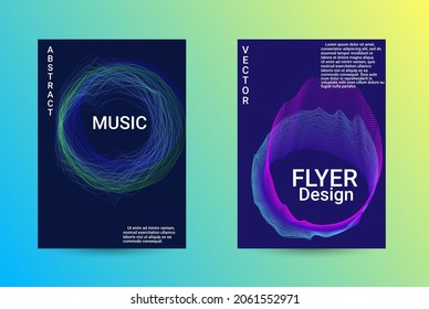 Set modern abstract musical, great design for any purposes. Business abstract presentation concept. Web banner layout template. Technology vector illustration. Music abstract background.

