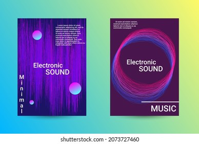 Set modern abstract musical, great design for any purposes. Business abstract presentation concept. Web banner layout template. Technology vector illustration. Music abstract background.

