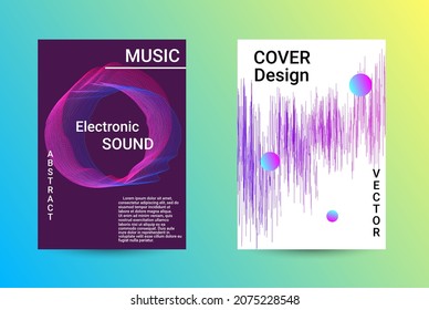 Set modern abstract musical, great design for any purposes. Business abstract presentation concept. Web banner layout template. Technology vector illustration. Music abstract background.

