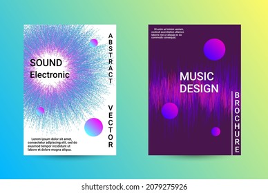 Set modern abstract musical, great design for any purposes. Business abstract presentation concept. Web banner layout template. Technology vector illustration. Music abstract background.

