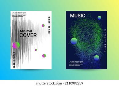 Set modern abstract musical, great design for any purposes. Business abstract presentation concept. Web banner layout template. Technology vector illustration. Music abstract background.

