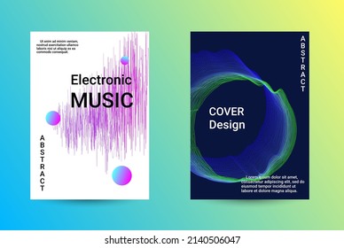 Set modern abstract musical, great design for any purposes. Business abstract presentation concept. Web banner layout template. Technology vector illustration. Music abstract background.

