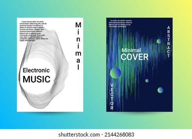 Set modern abstract musical, great design for any purposes. Business abstract presentation concept. Web banner layout template. Technology vector illustration. Music abstract background.

