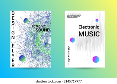 Set modern abstract musical, great design for any purposes. Business abstract presentation concept. Web banner layout template. Technology vector illustration. Music abstract background.


