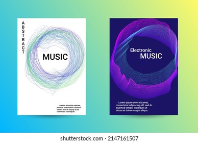Set modern abstract musical, great design for any purposes. Business abstract presentation concept. Web banner layout template. Technology vector illustration. Music abstract background.

