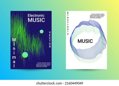Set modern abstract musical, great design for any purposes. Business abstract presentation concept. Web banner layout template. Technology vector illustration. Music abstract background.

