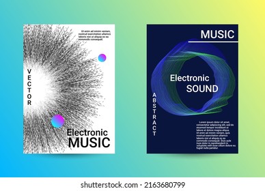 Set modern abstract musical, great design for any purposes. Business abstract presentation concept. Web banner layout template. Technology vector illustration. Music abstract background.

