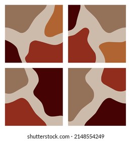 Set of modern abstract shapes aesthetic backgrounds. Minimalist abstract aesthetic background design in pastel colors suitable for banners, posters, flyers, posts or social media campaigns, etc.