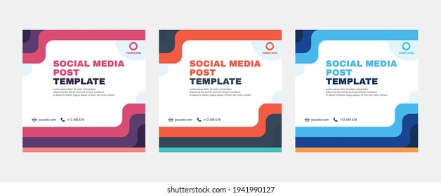 Set of modern abstract Unique Editable Social Media banner Template.Promotional web banner for social media post.Elegant sale ads and discount promo
