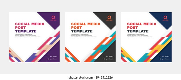 Set of modern abstract Unique Editable Social Media banner Template.Promotional web banner for social media post.Elegant sale ads and discount promo