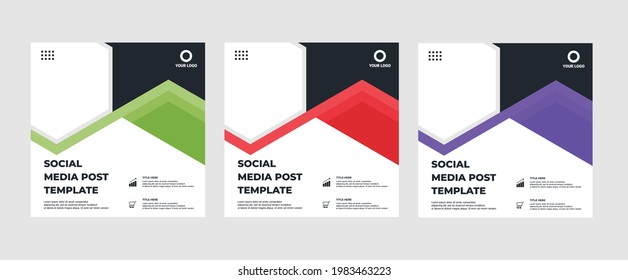 Set of modern abstract Unique Editable Social Media banner Template.Promotional web banner for social media post.Elegant sale ads and discount promo