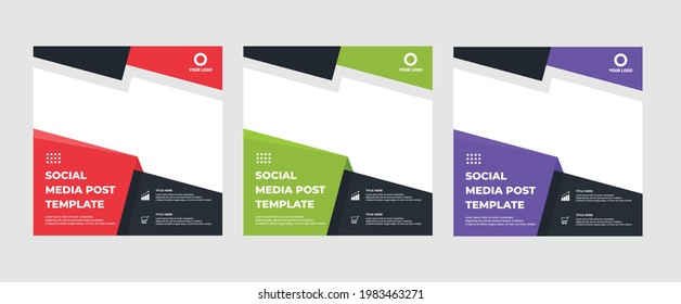 Set of modern abstract Unique Editable Social Media banner Template.Promotional web banner for social media post.Elegant sale ads and discount promo