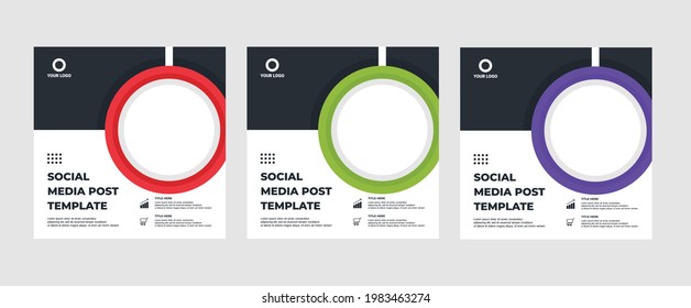 Set of modern abstract Unique Editable Social Media banner Template.Promotional web banner for social media post.Elegant sale ads and discount promo