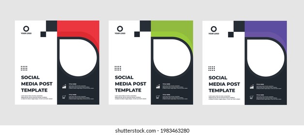 Set of modern abstract Unique Editable Social Media banner Template.Promotional web banner for social media post.Elegant sale ads and discount promo
