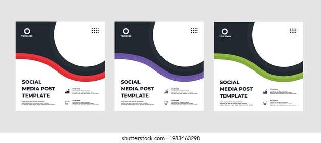 Set of modern abstract Unique Editable Social Media banner Template.Promotional web banner for social media post.Elegant sale ads and discount promo
