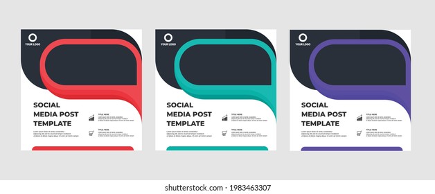 Set of modern abstract Unique Editable Social Media banner Template.Promotional web banner for social media post.Elegant sale ads and discount promo