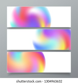 Set of modern abstract vector banners