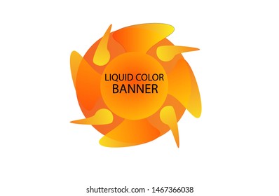 Set of modern abstract vector banners. Liquid color banners. Flat geometric shapes of different colors with black outline.