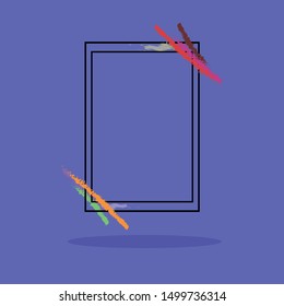 Set of modern abstract vector banners or Frame Photos. Flat shapes. Template ready for use in web or print design.