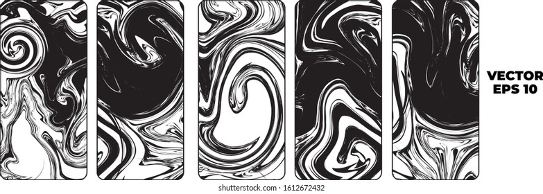 Set of modern abstract vector banners. Flat geometric liquid shapes with various colors. Modern vector templates, Templates for logo design, leaflets or presentations. EPS 10