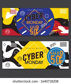 Set of modern abstract vector banners. eps 10